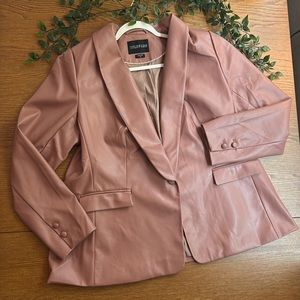 Wildfang Empower Vegan Leather Tux Blazer